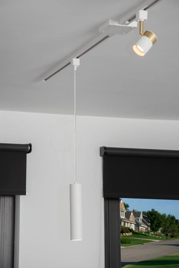 Lucide TRACK FLORIS Track spot - 1-circuit Track lighting system - 1xGU10 - White (Extension) - atmosphere 6